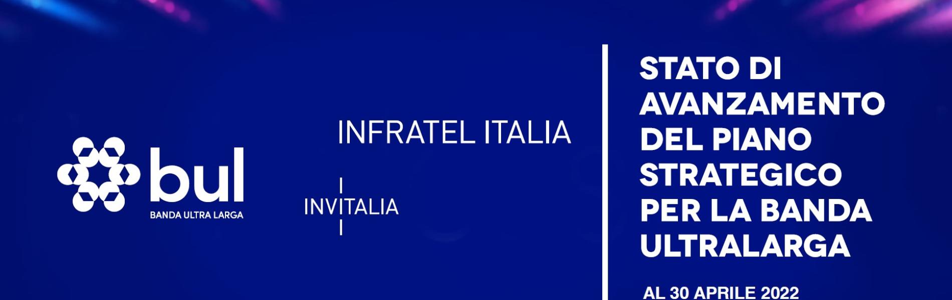 Online la relazione sullo stato di avanzamento del Progetto Nazionale Banda Ultralarga a cura di Infratel Italia società in house del Ministero dello Sviluppo Economico con i dati aggiornati ad Aprile 2022.