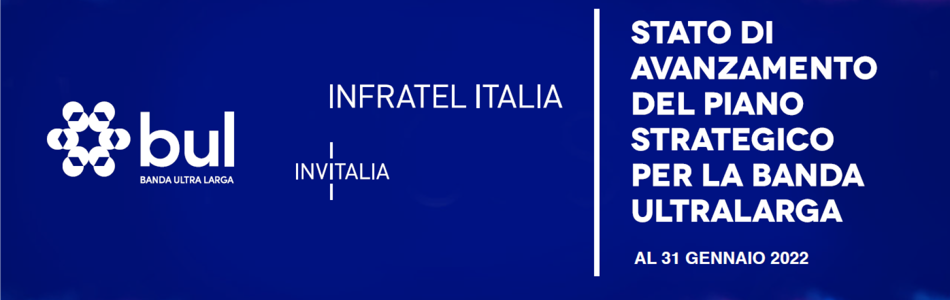 Online la relazione sullo stato di avanzamento del Progetto Nazionale Banda Ultralarga a cura di Infratel Italia società in house del Ministero dello Sviluppo Economico con i dati aggiornati a gennaio 2022