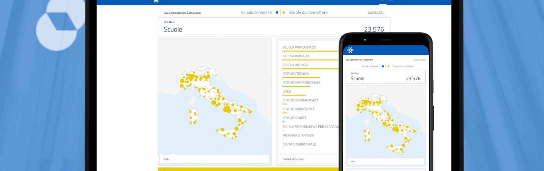 Procede l’attivazione dei servizi di connettività Internet a banda ultralarga presso le sedi scolastiche sul territorio italiano. Attivate 6.315 scuole sul territorio nazionale.